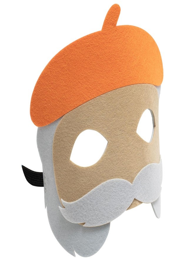 INF-STAR Felt Masks Set - 6PCS Old Man Old Woman Gingerbread Man Fox Cow Pig Costume Masks for Kids Birthday Party, Christmas Play & Halloween Dress Up - Image 4